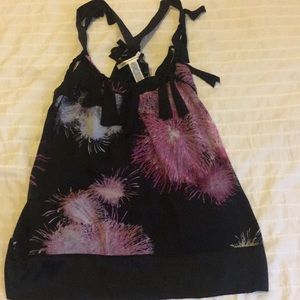 DVF firework racerback sleeveless blouse